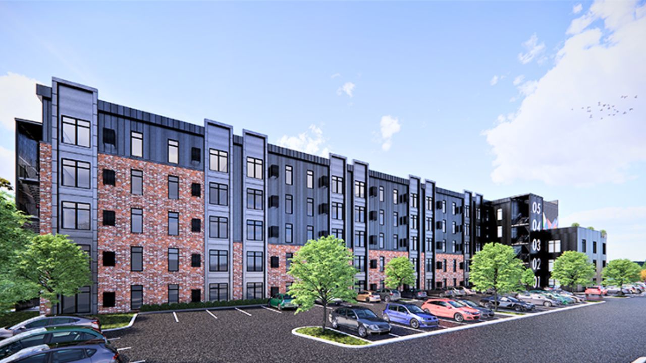 Commercial multifamily building exterior